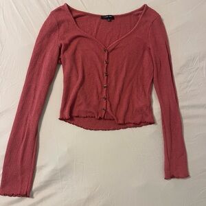 Long Sleeve, v-neck crop top